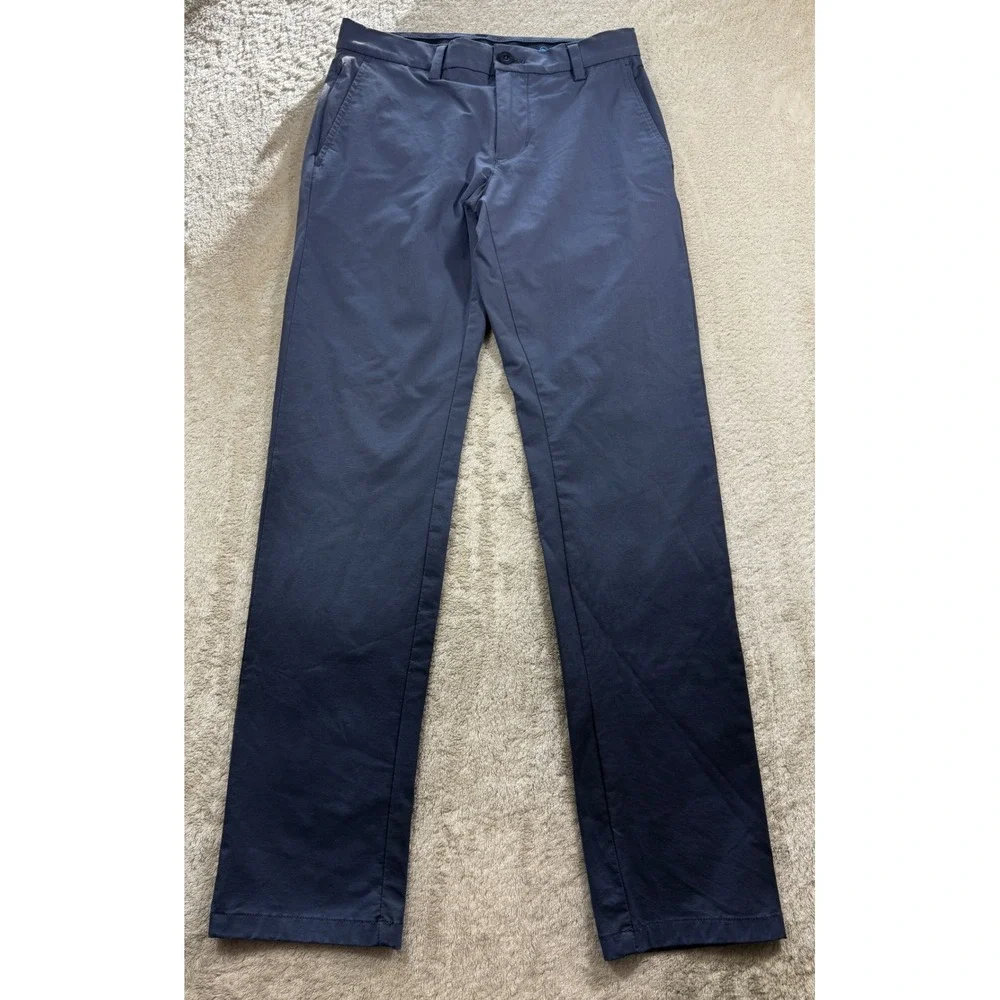Vineyard Vines Mens On-The-Go Performance Navy Chino Pants 28x32 Meas: 28x31.5